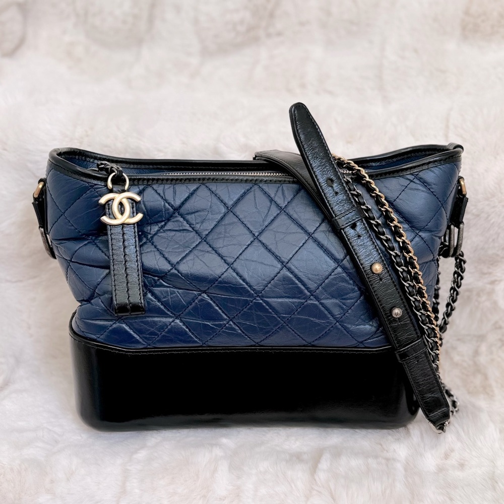Chanel Gabrielle Aged Calfskin Medium Hobo Bag